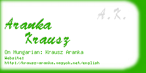 aranka krausz business card